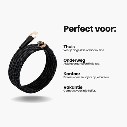 Ontdek het USB Type-C USB-C oplaadsnoer van MagCable! Deze magnetische USB-C naar USB-C kabel biedt een knoopvrij ontwerp, razendsnel opladen en is geschikt voor Apple, Samsung, LG, Huawei. Duurzaam en ideaal voor dagelijks gebruik, thuis, werk of onderweg. Kies voor premium kwaliteit en bestel vandaag nog!